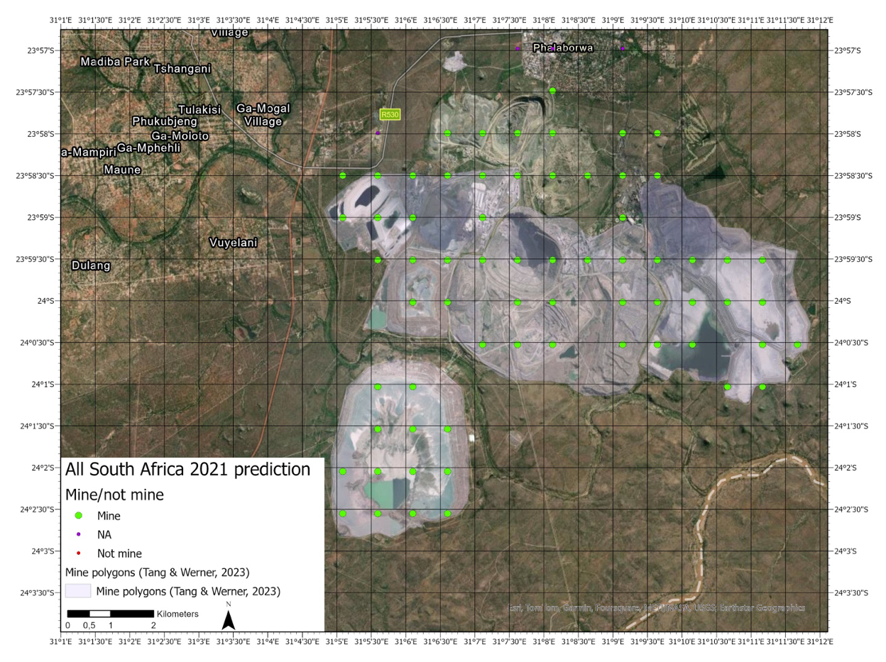 Figure 1: AI Mine site detection in South Africa